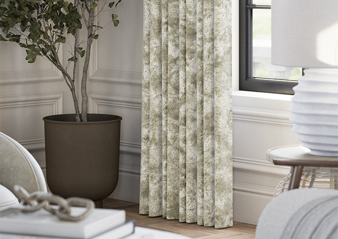 Cyrus Crushed Velvet, Cream - Made to Measure Curtains - Image 5